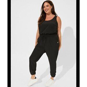 Torrid Active Black Romper Jumpsuit Stretchy Womens Plus Size 4X Sleeveless